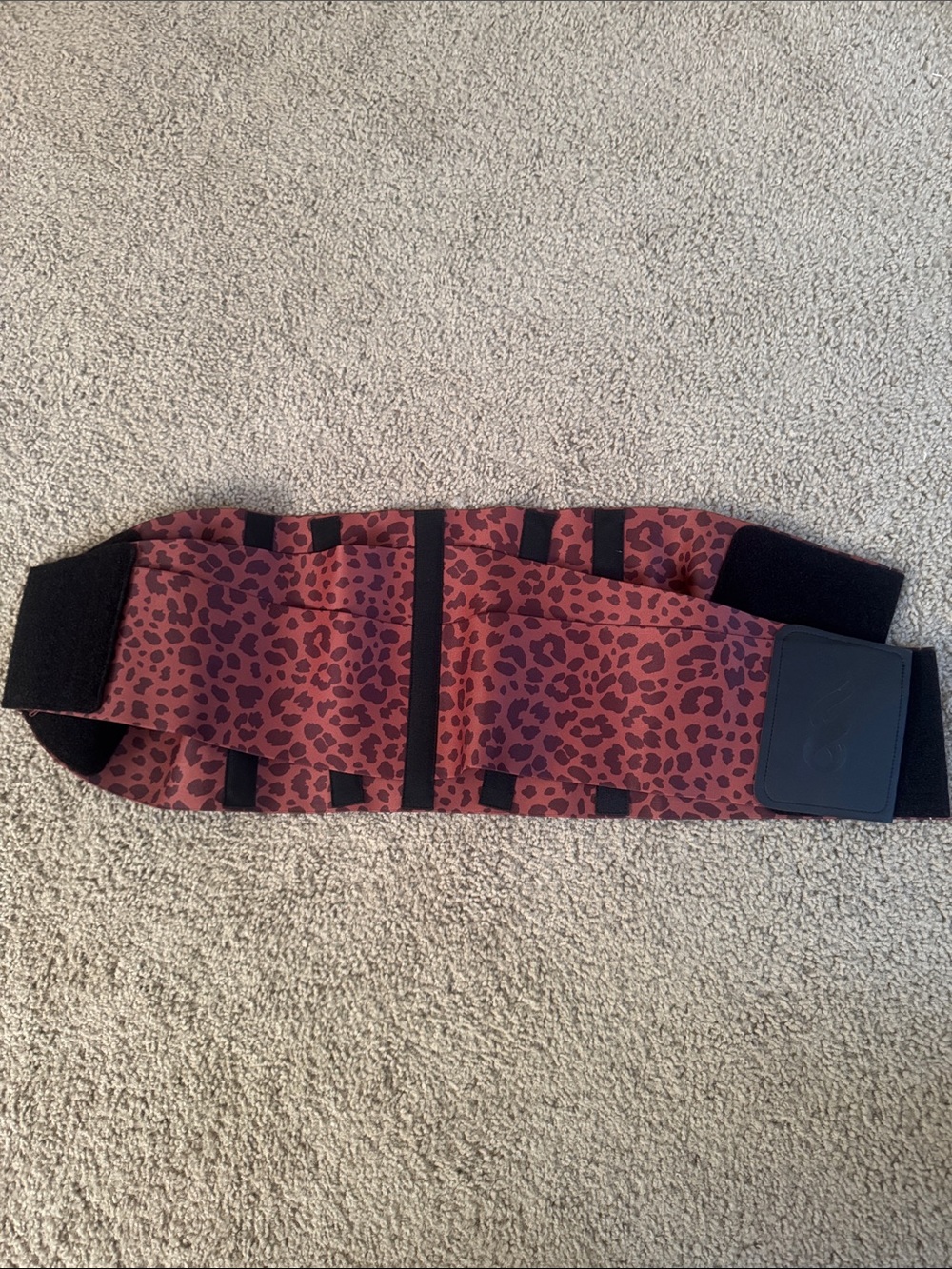Waist Trainer Belt in Burgundy Leopard